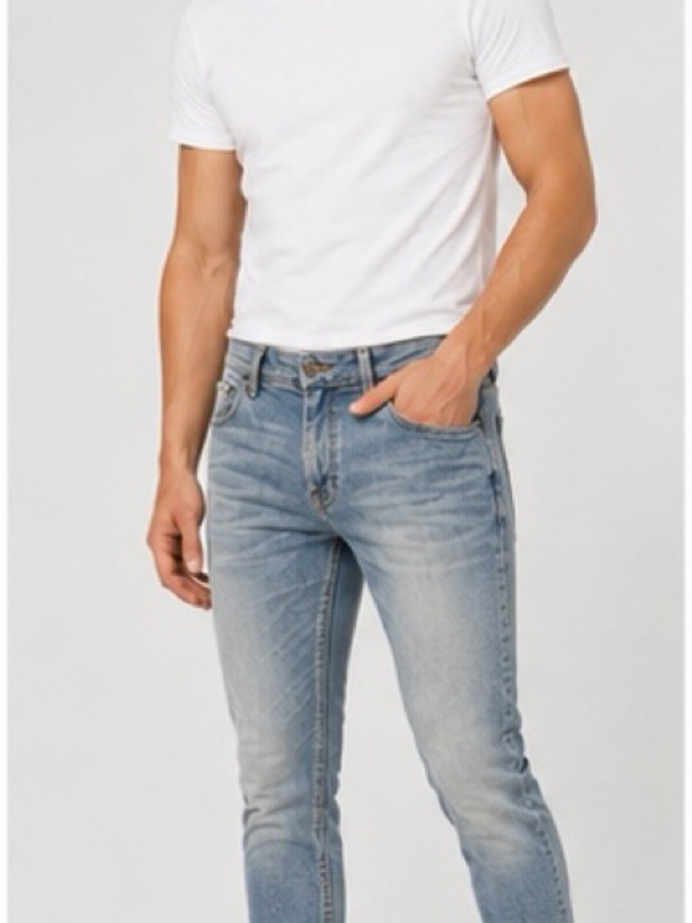 Carbon Light Blue Skinny Men's Jeans